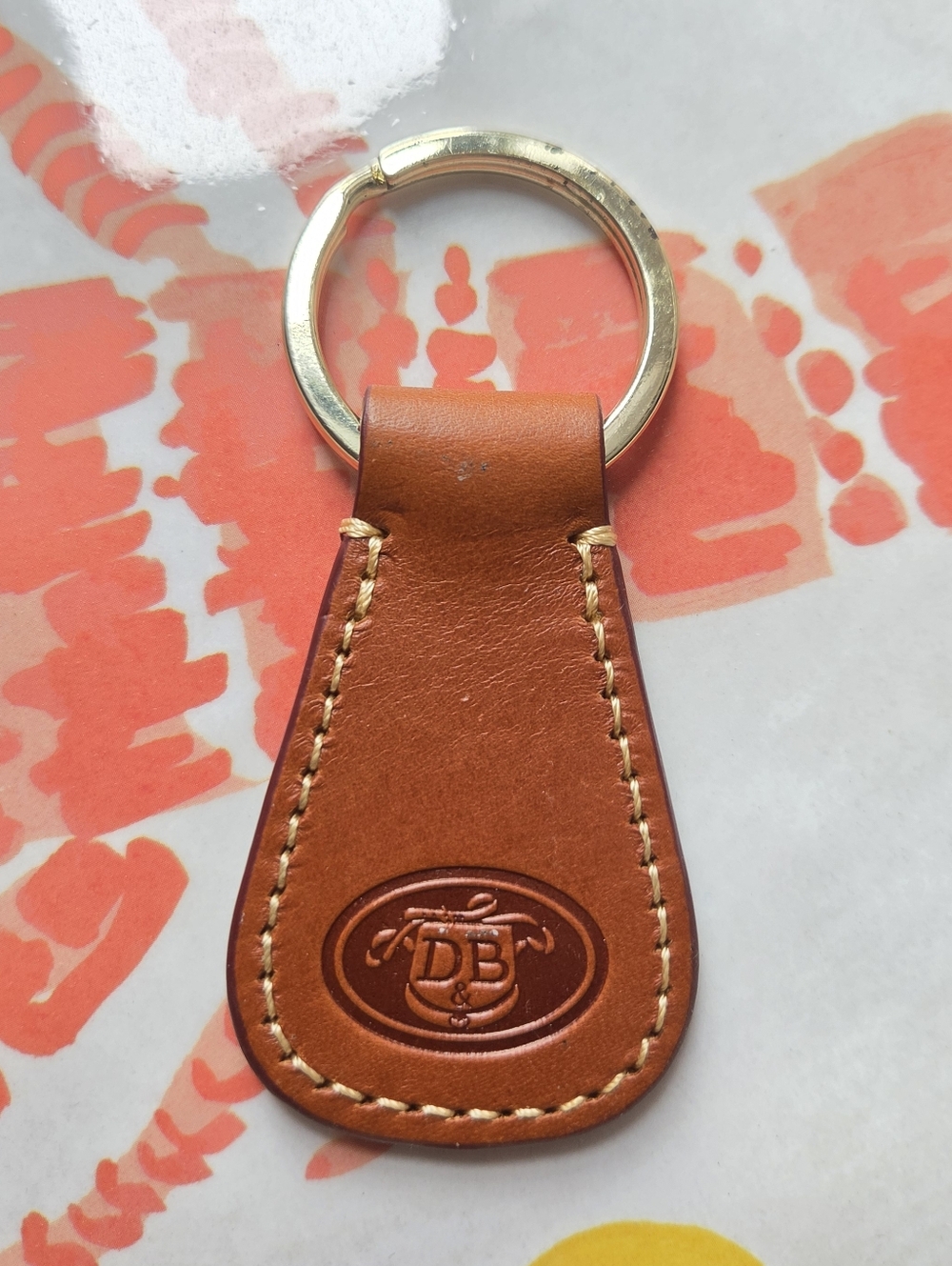 Dooney & Bourke signature leather keychain